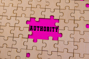 Fototapeta premium Authority as a puzzle with a missing piece
