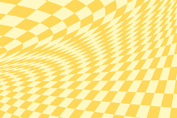 Vector abstract checkered background. Dynamic backdrop with optical illusion, op art.