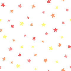Vector seamless pattern with hand drawn cute flowers. Beautiful design for textile, wallpaper, fabric, wrapping paper and backgrounds.