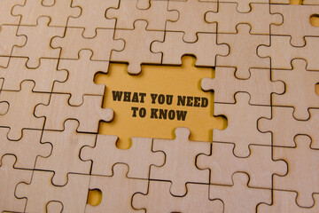 Important message within wooden puzzle pieces