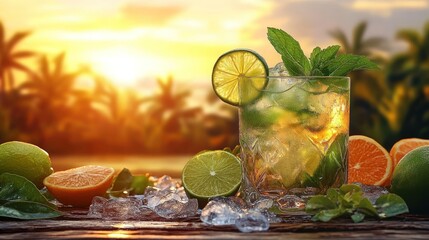 Tropical Sunset Mojito