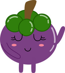 Mangosteen Fruit kawaii