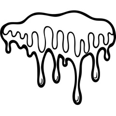 Violet Melt line art icon vector 