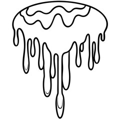 Violet Melt line art icon vector 