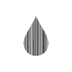 Water drop barcode silhouette vector flat illustration design.