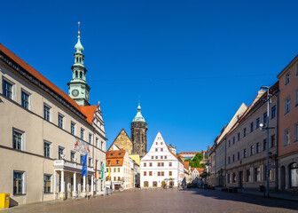 Altstadt, Markt, Pirna, Sachsen, Deutschland 