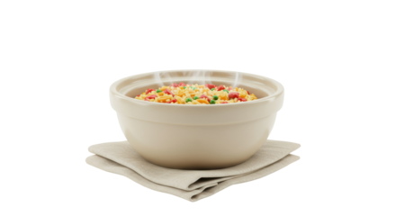 Isolated Bowl of Hot Alphabet Soup