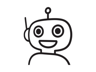 Friendly robot icon