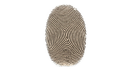 Isolated Fingerprint Close-up Detailed Unique Pattern