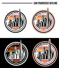San Francisco skyline city graphic