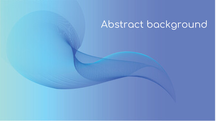 Abstract Wave in Blue Tones for Presentation