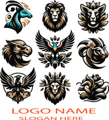 curated collection of the best animal logos on a clean white background..