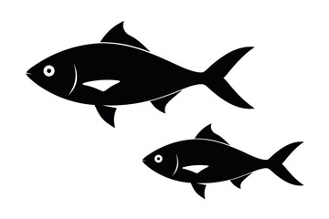 Bold and dynamic silhouettes of fish and aquatic animals for marine themes, nature illustrations, and ocean conservation visuals.