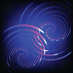 Mystical Vortices: A captivating digital artwork featuring a mesmerizing vortex spiral pattern, rendered in shades of blue and pink.