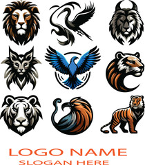 curated collection of the best animal logos on a clean white background..