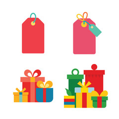 Christmas day flat color design 