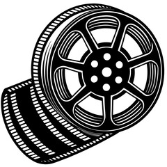 Fototapeta premium vector film reel
