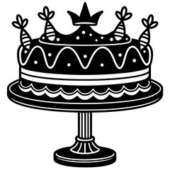 birthday cake isolated on white