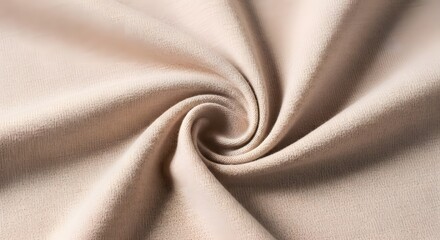 Fototapeta premium Soft cotton fabric with fine natural fibers and gentle folds in warm neutral colors for cozy background designs