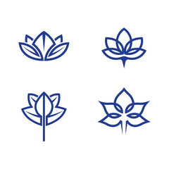 Fototapeta premium Floral Emblem Design for Wellness Spa and Nature Brand