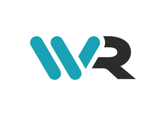 letter w r logo design