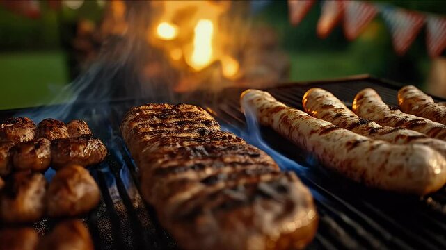 meat on the grill