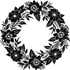 abstract floral frame