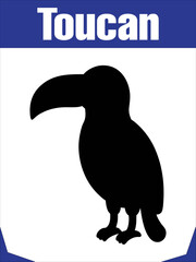 Stylized Silhouette Toucan for Tropical Themes