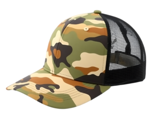 Camouflage Trucker Hat with Mesh Back