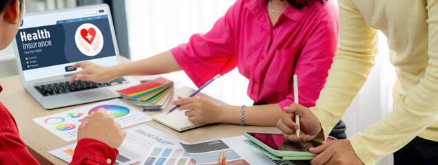 Health insurance web site brisk registration system for easy form filling