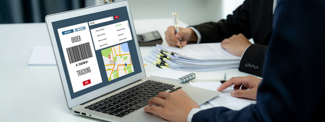 Delivery tracking system for e-commerce and brisk online business to timely goods transportation...