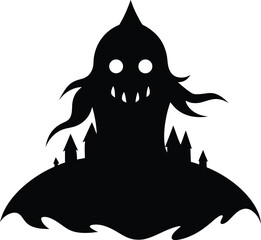 vector illustration of a halloween witch