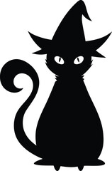 black and white cartoon cat