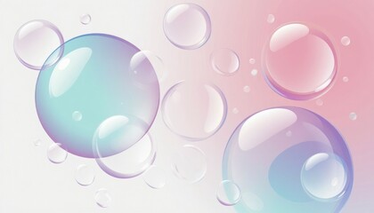 Abstract Vector Soap Bubbles &ndash; Transparent Pastel Circles