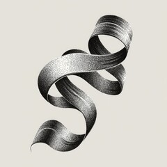 A swirling ribbon, textured and dynamic