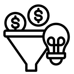 Innovation Funnel  Icon Element For Design	
