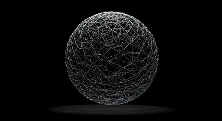 Futuristic Ray-traced Sphere in Spotlight