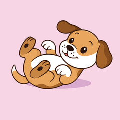 Playful Dog Character Illustration