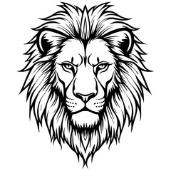 lion head vector isolated on white background