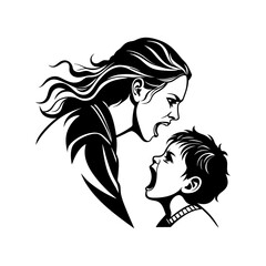 silhouette of a girl with long hair