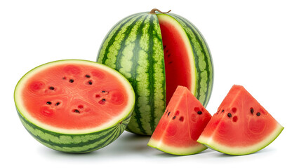 Watermelon fruit fresh juicy sweet summer food healthy ripe slice cut nutrition vitamins delicious dessert