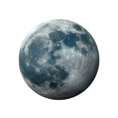 Fototapeta premium Detailed moon image isolated on white background