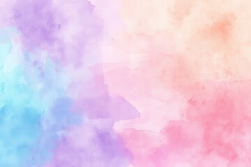 Colorful Watercolor Background with Soft Pastel Shades and Blends