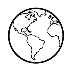 Gradient World Map Flat Icon Design