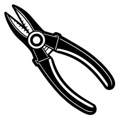 pliers on white background