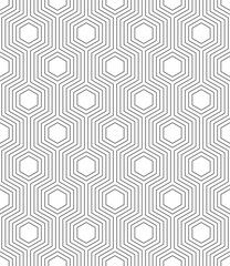 Vector seamless texture. Modern geometric background with hexagons.