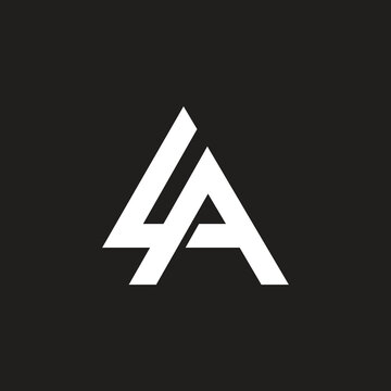 Alphabet 4A letter Number Logo Monogram.