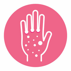 hand with pink heart