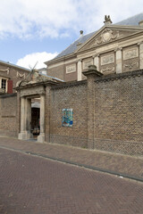 The stately facade of Museum De Lakenhal in Leiden, showcasing its grand entrance and classic architecture. A blend of history and art.  Leiden, Netherlands, 4 May 2025.