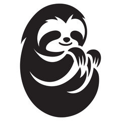 Minimalist Sloth Silhouette
